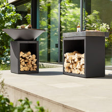 Lade das Bild in den Galerie-Viewer, OFYR Butcher Block Storage 90 Black Keramik Dunkelgrau