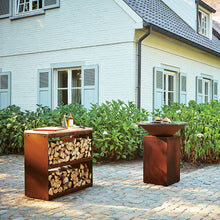 Lade das Bild in den Galerie-Viewer, OFYR Wood Storage Corten Dressoir